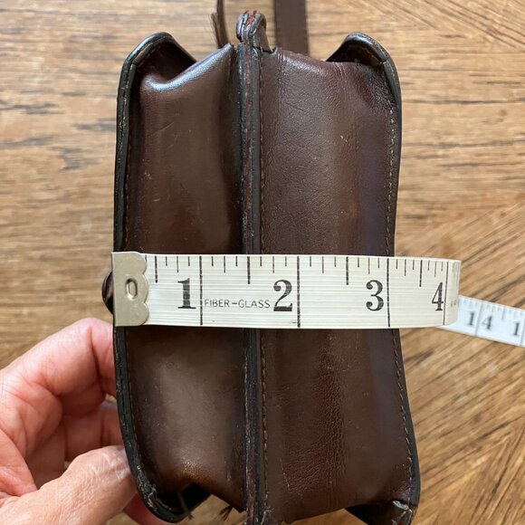 Vintage Aldo Small Crossbody Leather Bag - Dark Brown - Picture 9 of 9